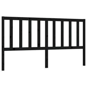 vidaXL cabecero de cama madera maciza de pino negro 186x4x100 cm