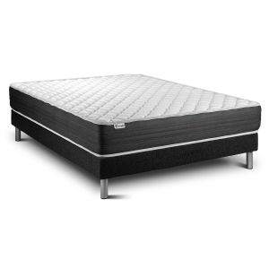 Conjunto vital memo one 130 x 200 cm somier kit negro