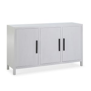 Aparador 150x40x90 madera blanco, metal negro