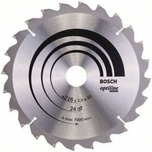 Hoja de sierra circular de carburo Bosch professional 216 x 30 x 2,0 mm (24