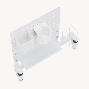 Organizador de escritorio de tablero perforado sauda 50x50 cm acero blanco