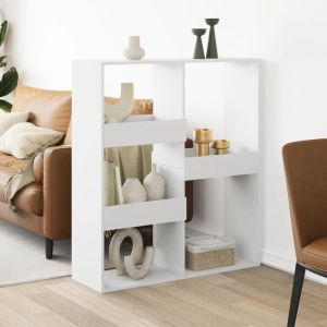 Librerías madera ingeniería blanco 100x33x115 cm