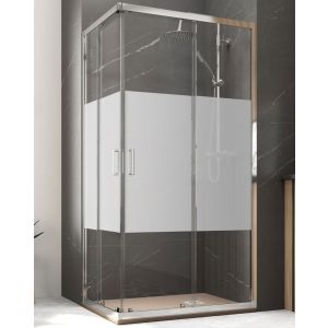 Mampara ducha rectangular angular corredera |serig.|frente 150 lateral 70cm