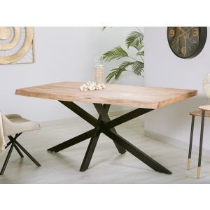 Mesa comedor acacia/metal 180x90x78 cms. 180x90x78 cms