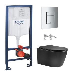 Grohe + cromo brillo + wc aqua nebula negro