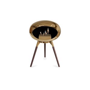 Chimenea de bioetanol de suelo bajo cromo oro rosa 2