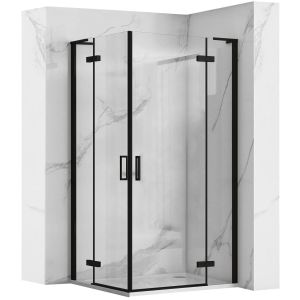Rea cabina de ducha hugo double black 90x90, 90x90x200,5 cm