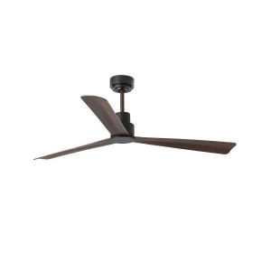 Ventilador de techo negro-marrón de acero 3 palas madera mando y 6 vel