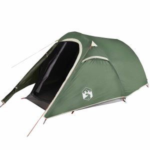 vidaXL tienda de campaña túnel para 2 personas impermeable verde