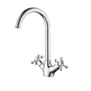 Grifo monobloc de fregadero serie clasica en cromo