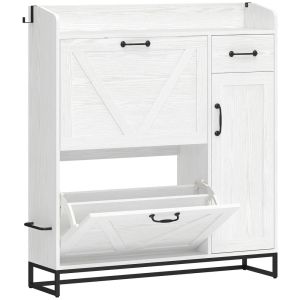 Zapatero estrecho 106.7x26x116 cm color blanco Homcom