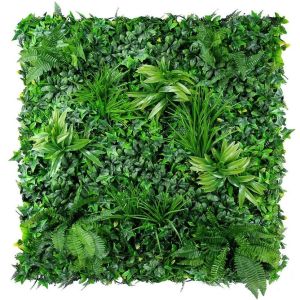 Jardín vertical artificial Jardin misterioso Ignífugo Verde 100x100 cm