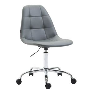 Silla de oficina acolchada - polipiel - gris