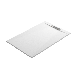 Plato ducha resina valvula y rejilla oculta | blanco | 90 x 120cm