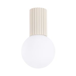 Lámpara de techo halo 1 beige aluminio/vidrio 12x21x12cm