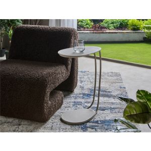 Mesa auxiliar alu. Beige lavado 43x26x54 cms. 43x26x54 cms