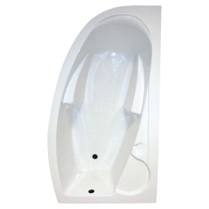 Ondee - bañera de ángulo fany - 160x90cm derecha - blanco