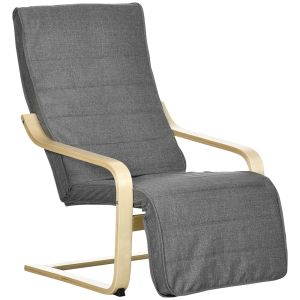 Sillón de salón madera de abedul, espuma, poliéster, metal color gris