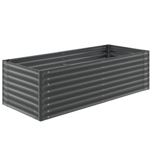 Tectake 1,huerto elevado,acero galvanizado,fondo abierto,erg, antracita