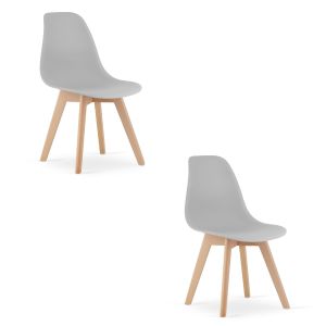 Valora sillas kito madera gris ergonómicas x2