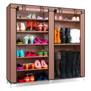 Armario zapatero tela para zapatos y botas nyana home 110x120x30cm granate
