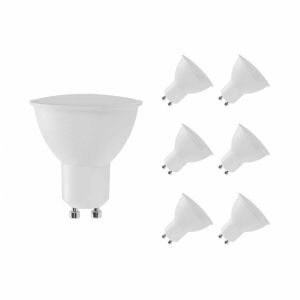 Pack 6 bombillas LED gu10 spotlight 6w equi.50w 540lm 6000k raydan home