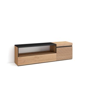 Mueble tv, 150x45x35cm, roble rf3294