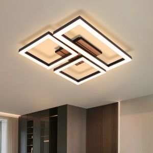 Nettlife lámpara de techo LED integrado marrón 37x31