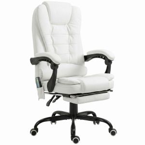 Silla de oficina 67x79x121 cm pu color blanco vinsetto