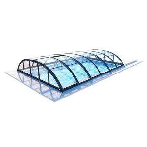 Cubierta para piscinas - 6.1x2.38 m - policarbonato compacto de 3 mm