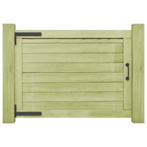 vidaXL puerta de valla de jardín madera pino impregnada 75x100 cm