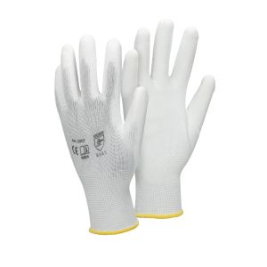 4x par guantes poliuterano trabajo revestimiento pu talla 8-m negro