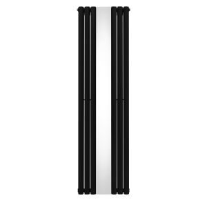 Radiador de columna ovalada con espejo - 1800mm x 500mm - negro