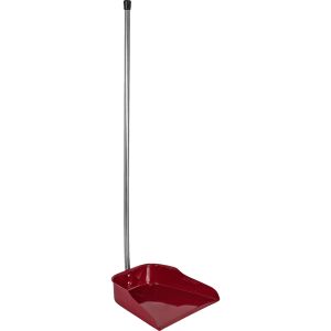 Recogedor polvo de acero lacado - 75 cm - rojo