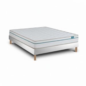 Leafsleep cloud one: colchón viscoelástico 190x140 + somier 52 cm