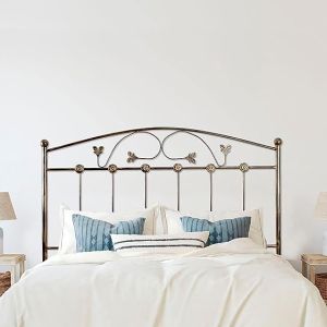 Cabecero de forja manchego, negro oro para cama de 150 cm