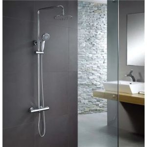 Mice - columna de ducha extensible termostática color  cromo