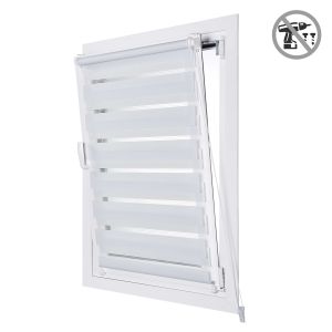 Estor noche y día easyfix, instalación sin taladrar blanco, 45 x 180cm