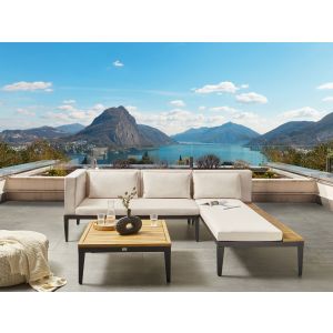 Conjunto de jardín beige claro bracciano