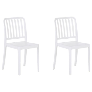 Conjunto de 2 sillas de jardín sersale material sintético blanco