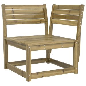 vidaXL sofá esquinero de jardín madera de pino impregnada 73x73x78 cm