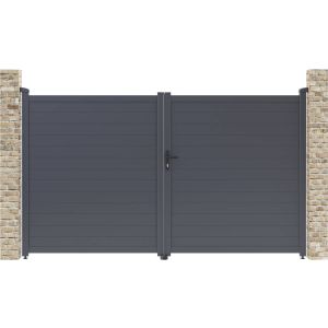Puerta de aluminio "marc" - 299,5 x 180,9 cm - gris