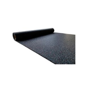 Suelo para gimnasio negro epdm plus - rollo | 6mm c/negro 1,25 ancho x 10m