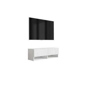 Mueble tv mural de diseño - blanco mate - 1 ud. - 100 x 32 x 33,6 cm