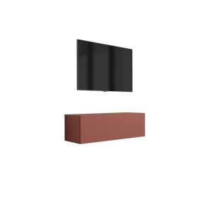Mueble tv contemporáneo - rojo ladrillo - 1 pieza - 100 x 32 x 34 cm