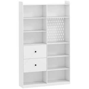 Estantería para libro 120x30x200 cm mdf, metal color blanco Homcom