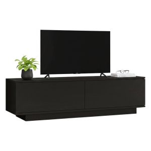 Mueble para tv goro, puerta abatible, madera negra nobilitada