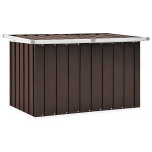 vidaXL caja de almacenaje para jardín marrón 109x67x65 cm