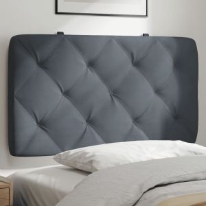 Cabecero de cama acolchado terciopelo gris oscuro 80 cm eso6596