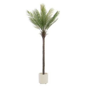 Palmera artificial 210 cm, planta tropical falsa grande con tronco